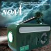 Emergency Radio Hand Crank Solar; Portable Weather Radio With AM/FM/WB/NOAA; Bright Flashlight; SOS Alarm; Reading Lamp; 2000mAh Cell Phone Charger