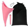 Portable Silicone Urinal For Women; Reusable; Emergency Urinal In Car; Emergency Urinal With Hook And Catheter; With Waterproof Storage Organ