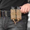 MOLLE Mag Pouch, Open-Top Pistol Mag Pouch, Adjustable Mag Pouch Compatible with Various MOLLE Tactical Belts