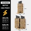 MOLLE Mag Pouch, Open-Top Pistol Mag Pouch, Adjustable Mag Pouch Compatible with Various MOLLE Tactical Belts
