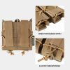 MOLLE Mag Pouch, Open-Top Pistol Mag Pouch, Adjustable Mag Pouch Compatible with Various MOLLE Tactical Belts