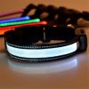 Adjustable Waterproof Dog Safety Collar w/ LED Lighting, USB or Solar Rechargeable Flashing & Reflecting Light For Night Walking