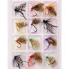 12pcs/Set Insects Flies Fly Fishing Lures Bait High Carbon Steel Hook Fish Tackle With Super Sharpened Crank Hook Decoy; Assorted Varieties