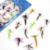 12pcs/Set Insects Flies Fly Fishing Lures Bait High Carbon Steel Hook Fish Tackle With Super Sharpened Crank Hook Decoy; Assorted Varieties