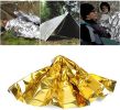 Windproof Emergency Blanket; Outdoor Survival First Aid; Military Rescue Kit; Waterproof Foil Thermal Blanket For Camping Hiking