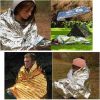 Windproof Emergency Blanket; Outdoor Survival First Aid; Military Rescue Kit; Waterproof Foil Thermal Blanket For Camping Hiking