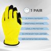 Safety Glasses And Work Gloves Set - Protective eyewear glasses (The clear glass is anti-fog)