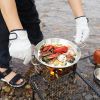 Outdoor Leather Work Gloves Cowhide or Pigskin for camping, fire pits, BBQ'ing, heat insulating but breathable labor protection gloves