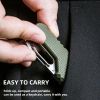 Multitool Keychain Knife; Small Pocket Box/Strap Cutter; Razor Sharp Serrated Blade And Paratrooper Hook; EDC Folding Knives