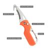 Multitool Keychain Knife; Small Pocket Box/Strap Cutter; Razor Sharp Serrated Blade And Paratrooper Hook; EDC Folding Knives