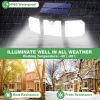 230 LED Ultra Bright Solar Wall Lights; Waterproof Rotatable Motion Sensor Light For Outdoor Porch Yard Wall