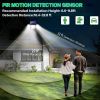 230 LED Ultra Bright Solar Wall Lights; Waterproof Rotatable Motion Sensor Light For Outdoor Porch Yard Wall
