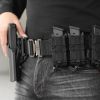 9mm /.40 Caliber MOLLE Single or Dual Stack Adjustable Open-Top Pistol Mag Pouch Compatible w/ Various MOLLE Tactical Belts