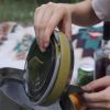 Silicone folding kettle portable for outdoor camping with open fire for boiling water - cookware