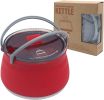 Silicone folding kettle portable for outdoor camping with open fire for boiling water - cookware