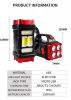 1pc Multifunctional Solar LED+COB Light With Handle; USB Charging Waterproof For Outdoor Camping Safety Emergency At Night