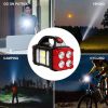 1pc Multifunctional Solar LED+COB Light With Handle; USB Charging Waterproof For Outdoor Camping Safety Emergency At Night