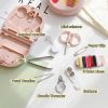 1pc Mini Portable Small Sewing Box - Emergency Travel, Household Sewing Kit with Thread, Scissors, Needles, Pins