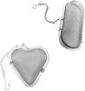 Stainless Steel Cooking Spices Infuser Fine Mesh Loose Tea Herbal Strainer Extended Chain Kitchen Seasoning Balls Outdoor Home Kitchen Accessories