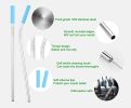 5pcs Set Stainless Steel Straws; Reusable Metal Straws With Silicone Tips; Sturdy Bent & Straight Drink Straws; Food Grade Straw