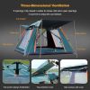 2-3 Person Camping Tent Outdoor Foldable Waterproof Tent with 2 Mosquito Nets Windows Carrying Bag for Hiking Climbing Adventure Fishing