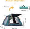 2-3 Person Camping Tent Outdoor Foldable Waterproof Tent with 2 Mosquito Nets Windows Carrying Bag for Hiking Climbing Adventure Fishing