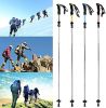 Portable Aluminum Alloy 5-section Foldable Ultralight Trekking Pole for Hiking Travel Lightweight 7075 Pole for Hiking, Walking