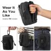 Outdoor Warrior's Carry All Pouch Waterproof EDC Hook Belt Bag, Waist Bags with Phone Belt Holder Holster for Sports, Hiking, Camping, Travel