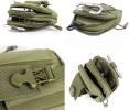 Outdoor Warrior's Carry All Pouch Waterproof EDC Hook Belt Bag, Waist Bags with Phone Belt Holder Holster for Sports, Hiking, Camping, Travel