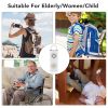 Rechargeable Personal Safety Alarm Portable 130dB Self-defense Siren with Strobe Light LED on a Carabiner