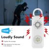 Rechargeable Personal Safety Alarm Portable 130dB Self-defense Siren with Strobe Light LED on a Carabiner