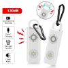 Rechargeable Personal Safety Alarm Portable 130dB Self-defense Siren with Strobe Light LED on a Carabiner