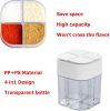 Four-in-one Spice Container; Portable for Camping, Transparent Seasoning Box with 4 separate chambers